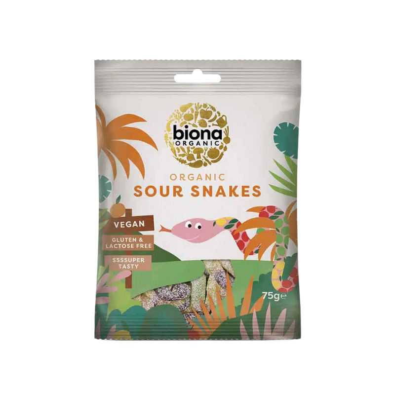 Biona Vingummi Syrlige Slanger Ø (75 g)