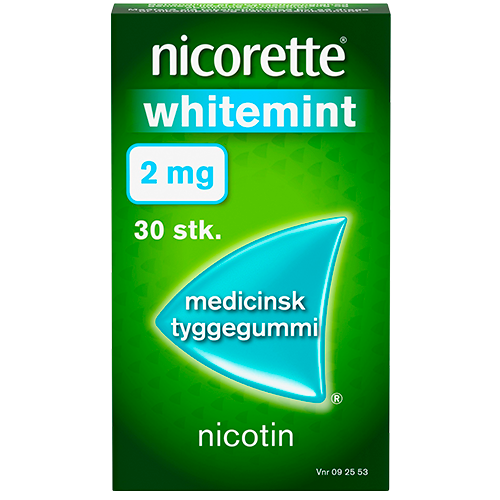Nicorette Whitemint 2 mg Medicinsk Tyggegummi (30 stk)