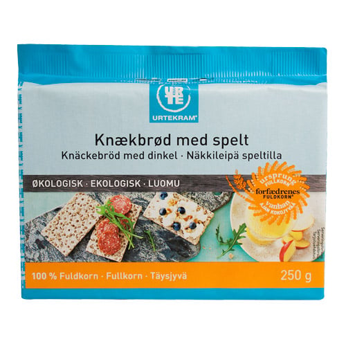 Urtekram Fuldkornsknækbrød M. Spelt Ø (250 gr)