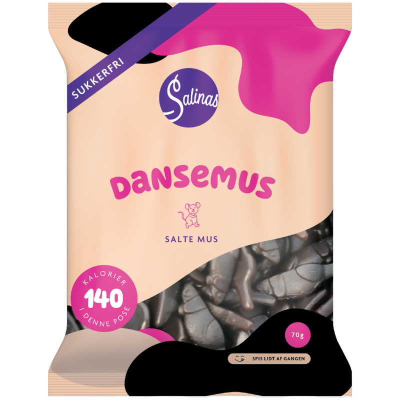 Salinas Slik Dansemusen Salt Lakrids (70 g)