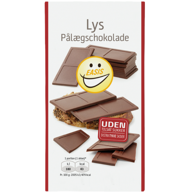 EASIS Lys Pålægschokolade (144 g)