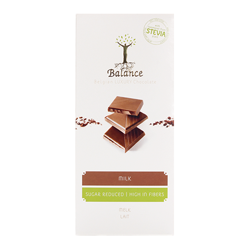 Stevia Balance Plade Mælk (85 g)