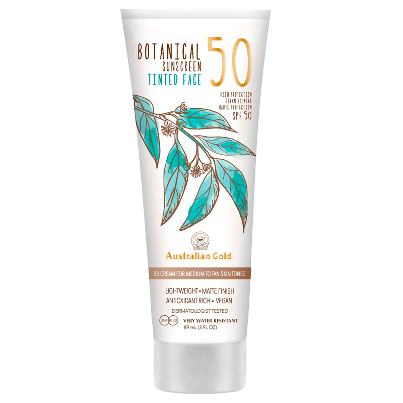 Australian Gold Botanical SPF50 Tinted Medium-Tan (88 ml)