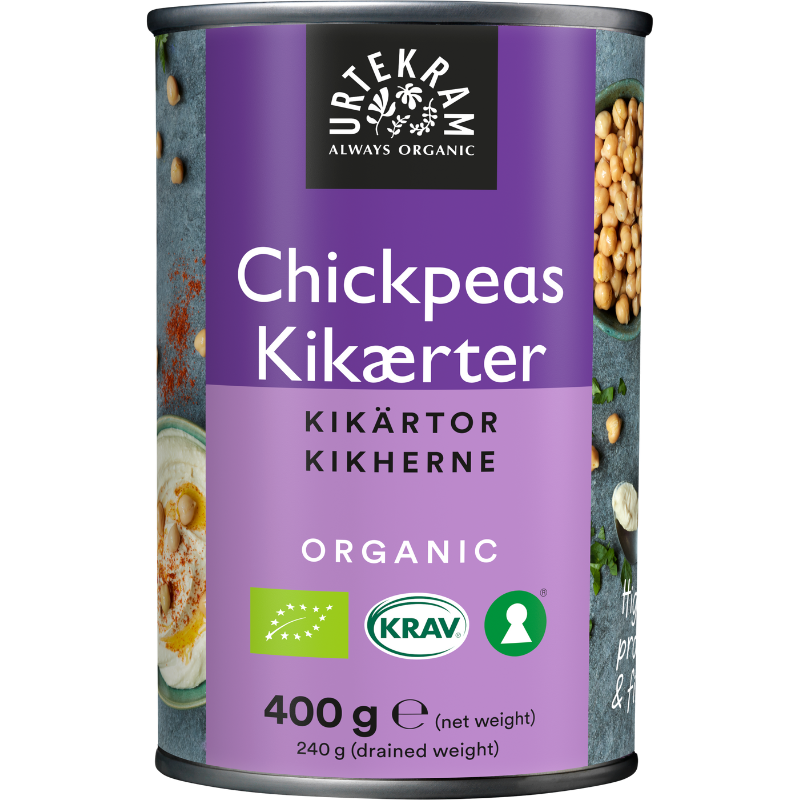 Urtekram Forkogte Kikærter É (400 gr)