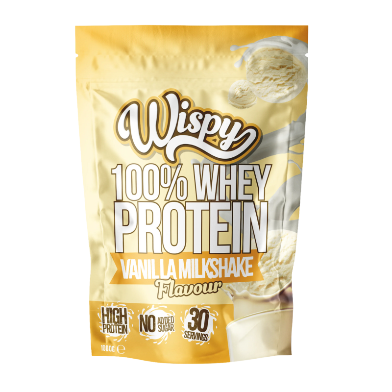 Tilbud Wispy Whey 100 Vanilla Milkshake (1 kg) køb billig