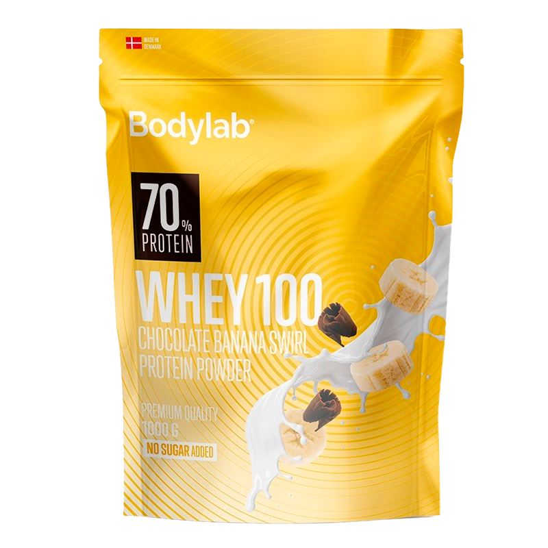 Tilbud Bodylab Whey 100 Chocolate Banana Swirl (1 kg) køb billig