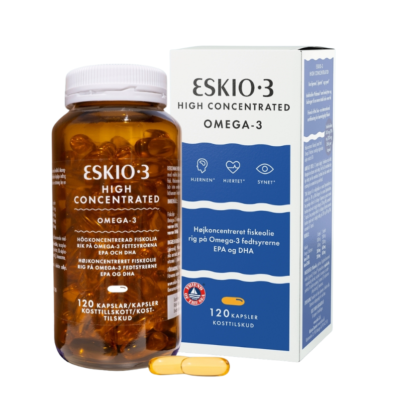 Tilbud Eskio 3 High Concentrate Omega 3 (120 kap) køb billig