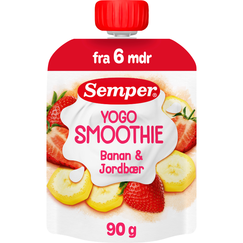 Semper Smoothie Yogo Jordbær 6M (90 g)