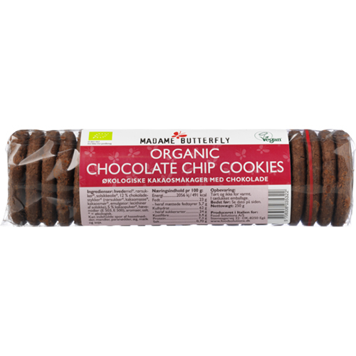 Madamebutterfly Øko chocolate chip cookies (250 g)