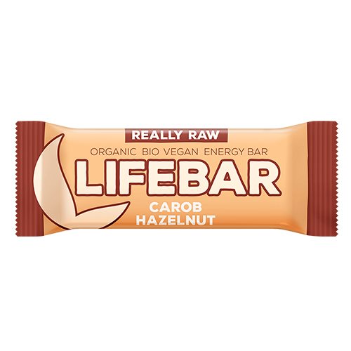 Really Raw LifeBar Carob Hasselnød RAW Ø (47 g)