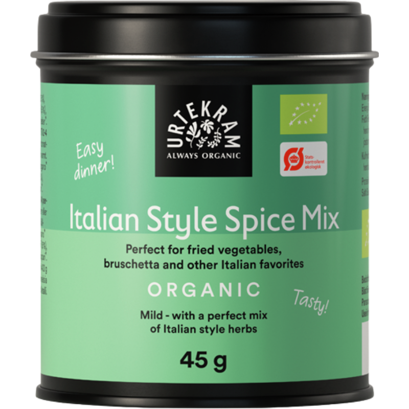 Vintilbud Urtekram Italian Style Spice Mix Ø (45 gr) køb billig