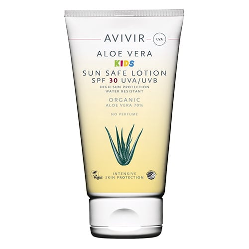 Tilbud AVIVIR Aloe Vera Kids Sun SPF 30 Lotion (150 ml) køb billig