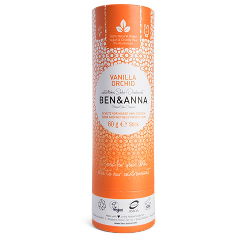 Ben & Anna Naturlig Deodorant Papertube - Vanilla Orchid (60 g)