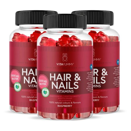 3 x VitaYummy Hair & Nails Gummies (60 stk)