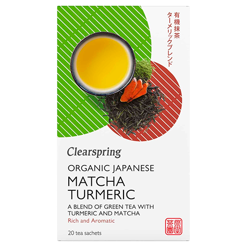 Clearspring Grøn Te M. Gurkemeje & Matcha Ø (20 breve)