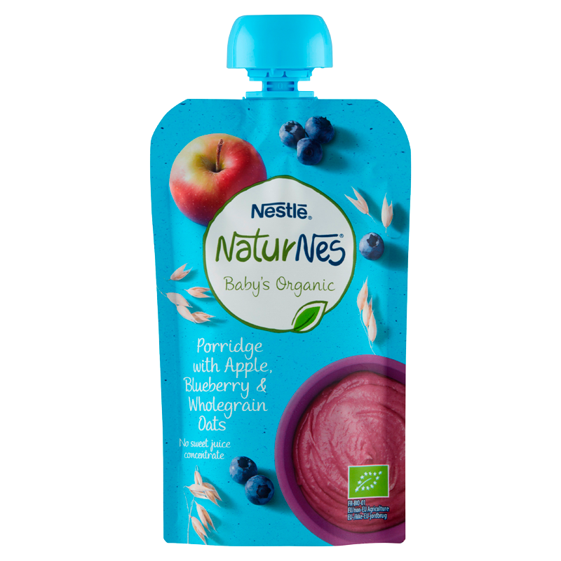 NaturNes Æble Blåbær Grød Smoothie (110 g)