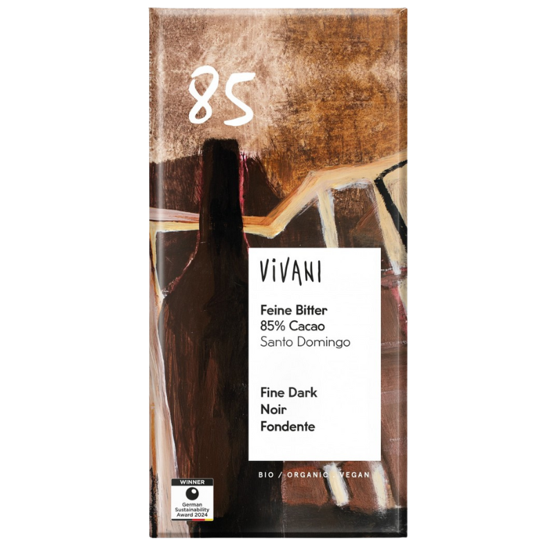 Vivani Mørk Chokolade 85% É (80 gr)