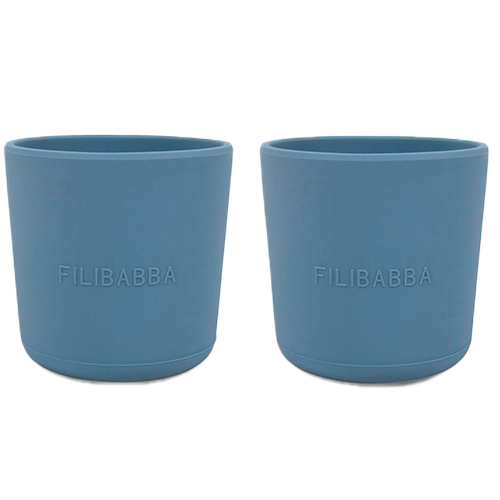 UDSALG Filibabba Silikone Kop Powder Blue (2 stk) køb billig