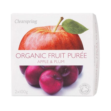 Clearspring Organic Frugtpuré Æble og Blomme É (200 gr)