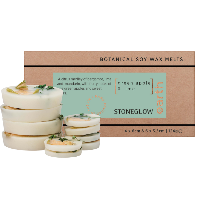Ambience Stoneglow Vegansk Soja Duftvoks Grøn Æble & Lime (10 stk)