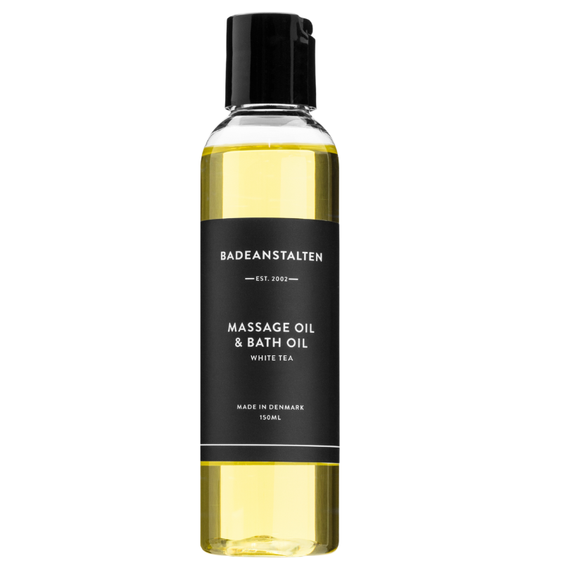 Tilbud Badeanstalten Bade Massageolie Hvid The (150 ml) køb billig
