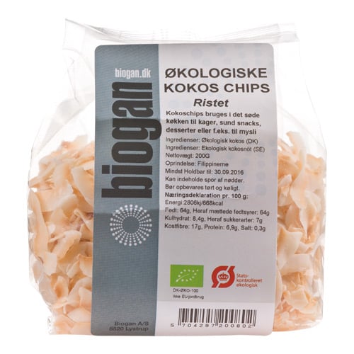 Biogan Kokoschips Ristet Ø (200 gr)
