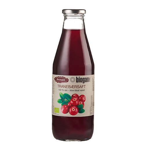 Biogan Tranebærsaft 100% ren saft Ø (750 ml)