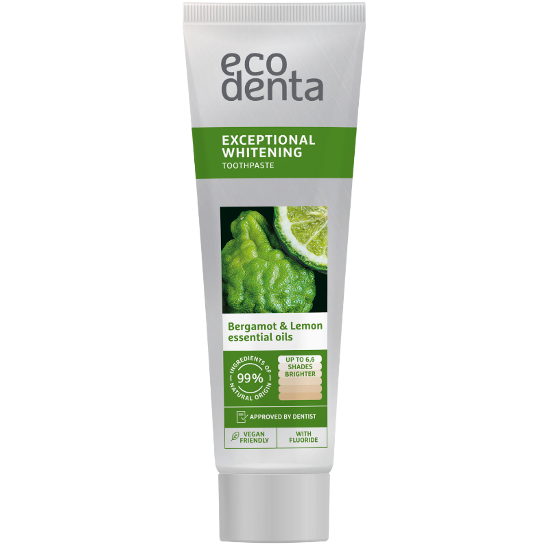 Ecodenta Tandpasta Exceptional Whitening M. Bergamotteolie (100 ml)