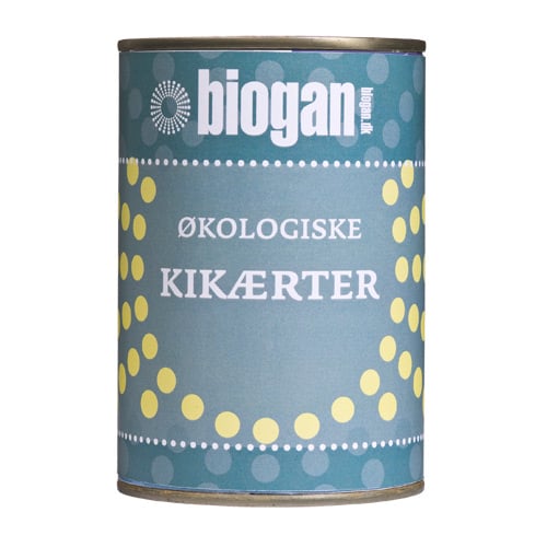 Biogan Kikærter på dåse Ø (400 gr)
