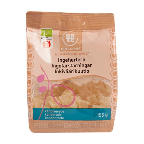 Urtekram Ingefærtern kandiseret Ø (155 g)