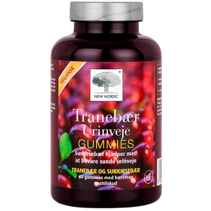 Tilbud New Nordic Tranebær Urinveje Gummies (60 stk) køb billig