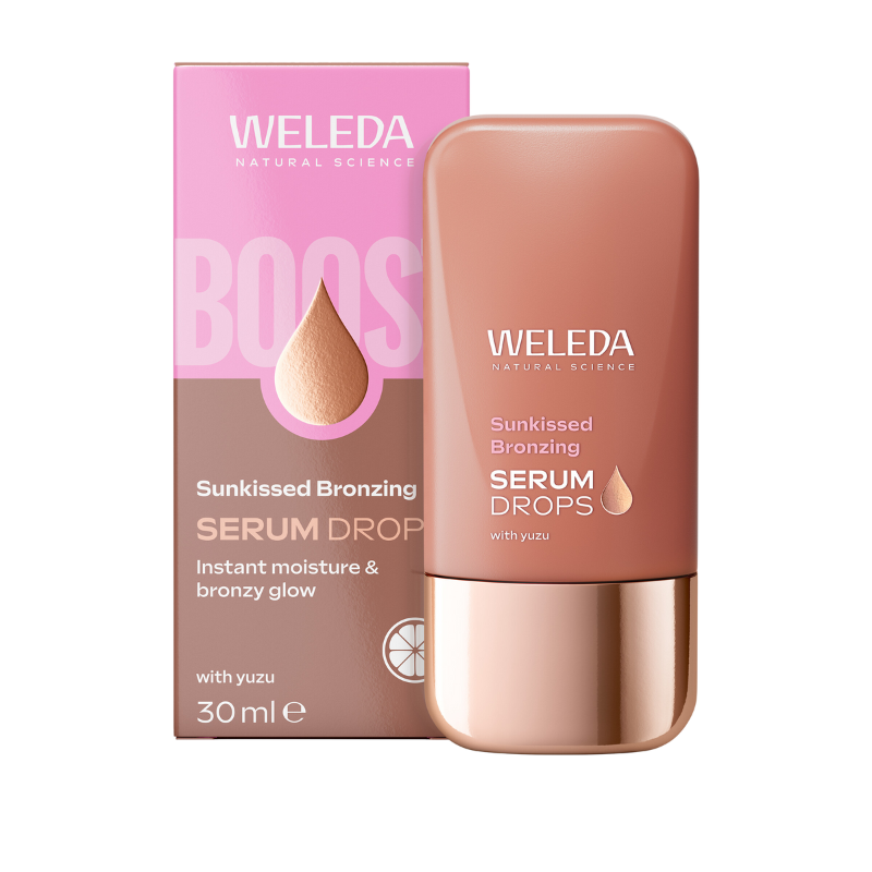 Tilbud Weleda Sunkissed Bronzing Serum Drops (30 ml) køb billig