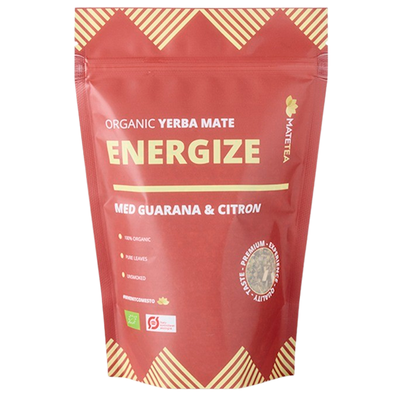 Matetea Yerba Mate Energize Guarana Og Citron Ø (180 g)