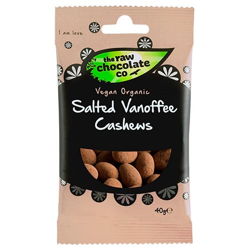 The Raw Chocolate Co. Vegan Salted Vanoffe Cashews - Raw Chokolade - Ø (40 g)