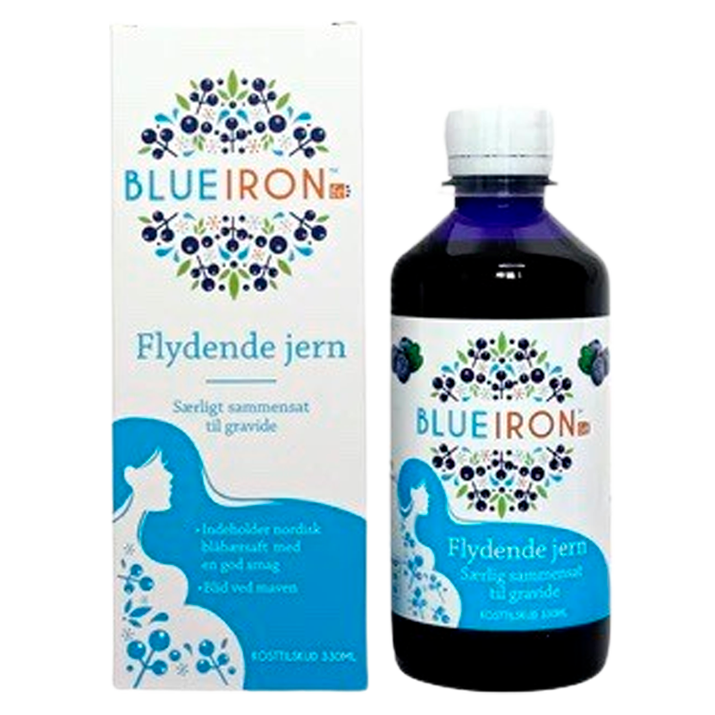 Vintilbud Blueiron Flydende Jerntilskud Til Gravide (330 ml) køb billig