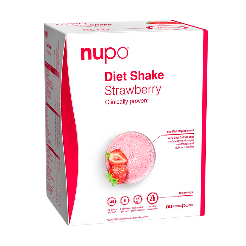 Tilbud Nupo Diet Shake Strawberry (12x32 g) køb billig
