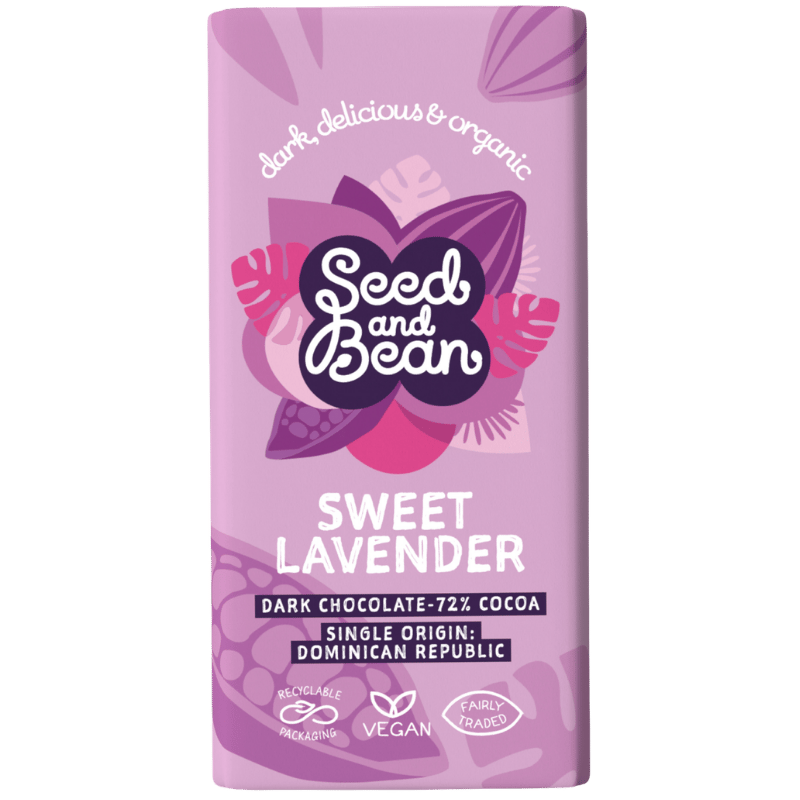 Mørk chokolade 72% m. Lavendel Ø - 85 g.