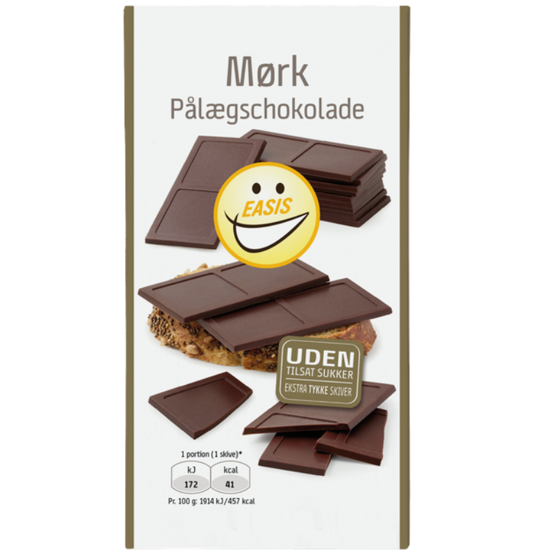 Tilbud EASIS Mørk Pålægschokolade (144 g) køb billig