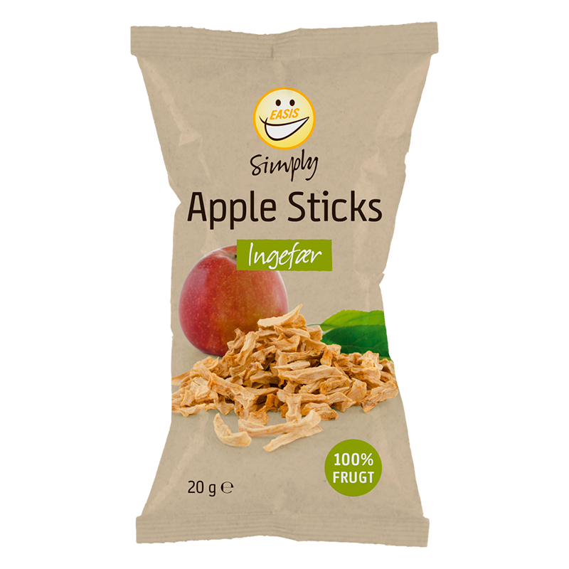 EASIS Chrispy Apple Sticks Ingefær (20 g)