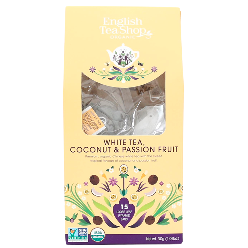 English Tea Shop White Tea, Coconut & Passion Fruit Ø (15 stk)