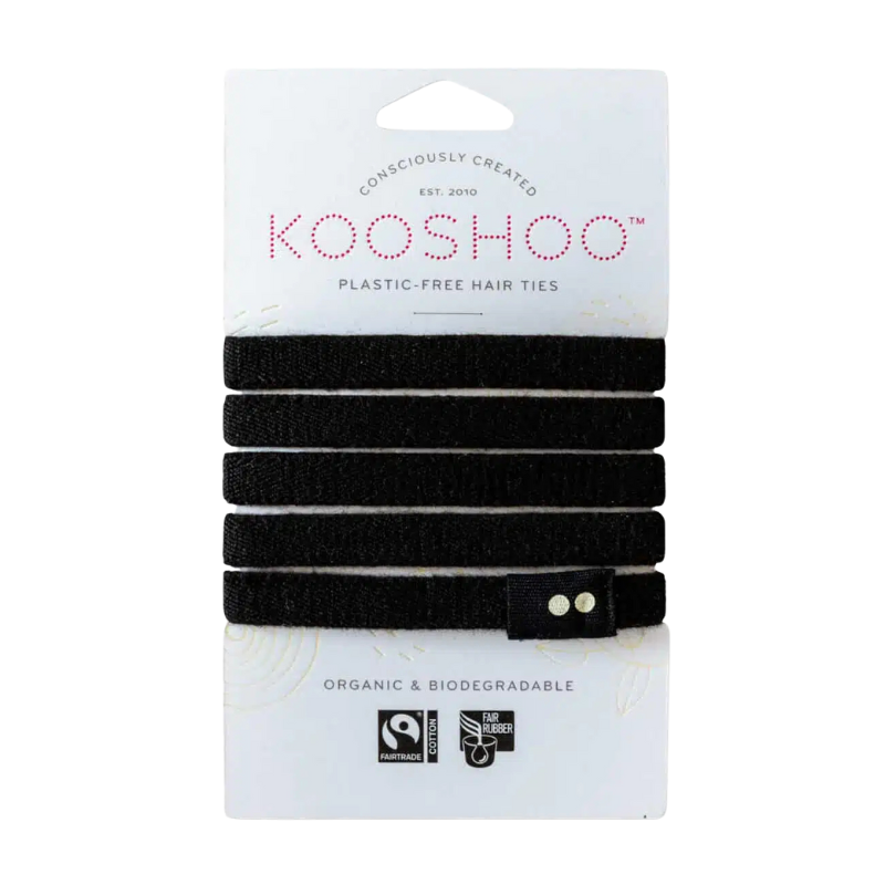 KOOSHOO Hårelastik Sort (5 stk)