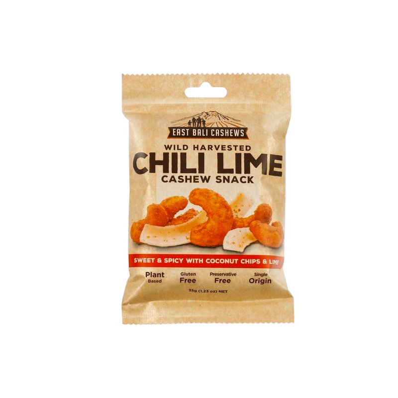 East Bali Cashews Cashewnødder Ristet Med Chili Lime (35 g)