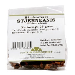 Natur Drogeriet Stjerneanis Håndsort. Ca 30% Hele (25 gr)