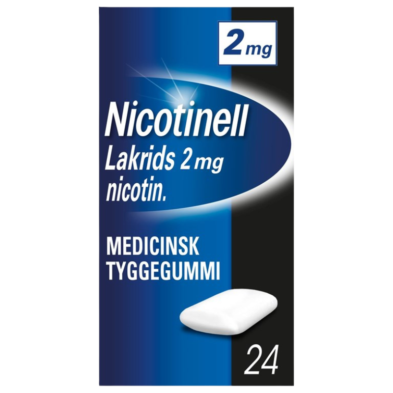 Nicotinell Lakrids Tyggegummi 2 mg (24 stk)