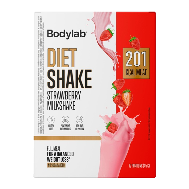 Bodylab Diet Shake Box Strawberry Milkshake (12x45 g)