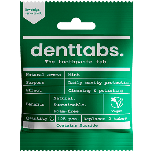 Dent Tabs Tandpasta Piller Med Flourid (125 stk)
