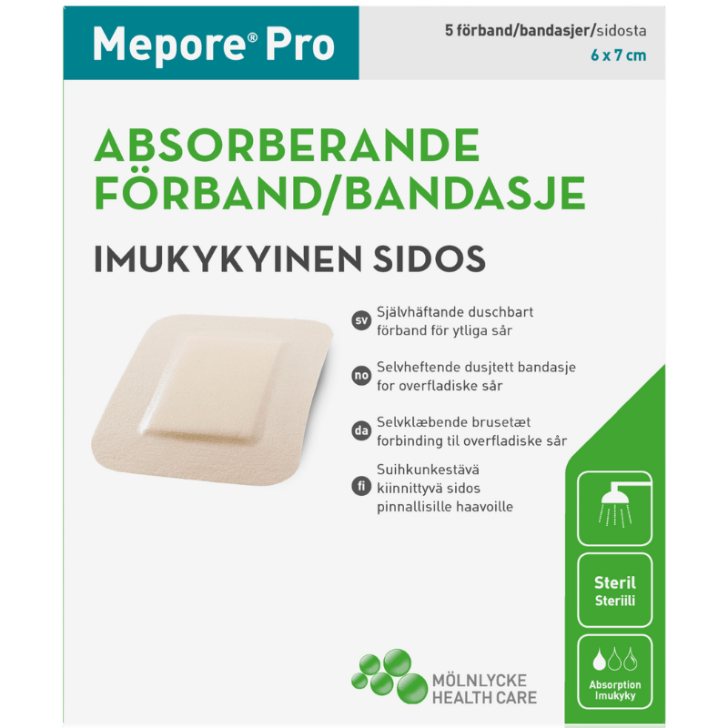 Mepore Pro Plaster Brusetæt 6 x 7 cm (5 stk)