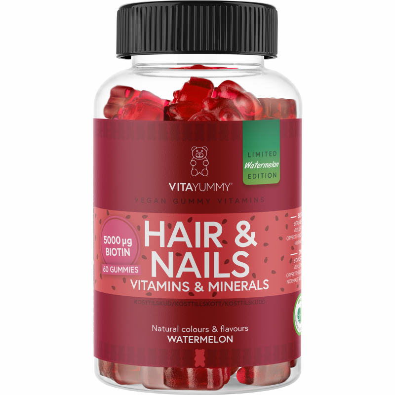 VitaYummy Hair & Nails Watermelon (60 stk)