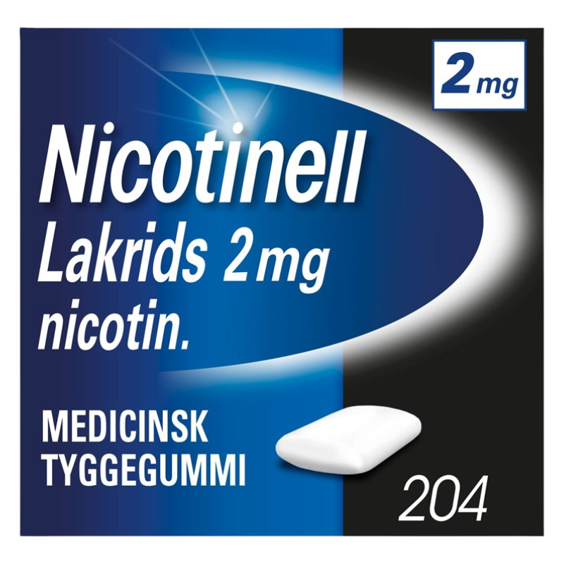 Nicotinell Lakrids Tyggegummi 2 mg (204 stk)
