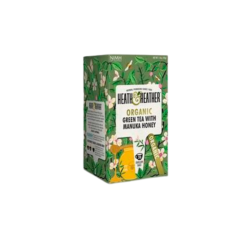Heath & Heather Organic Green Tea & Manuka honey (20 br)